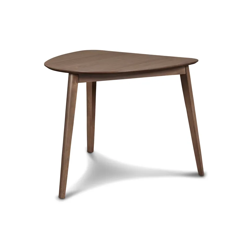 Oscar Corner Table And 2 Chairs-Walnut/Natural Cushions