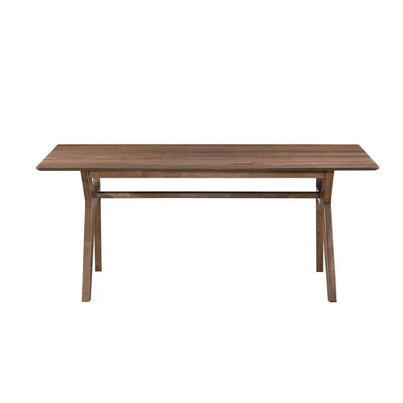 Thea 70\" Rectangular Dining Table W 6 Black Chairs
