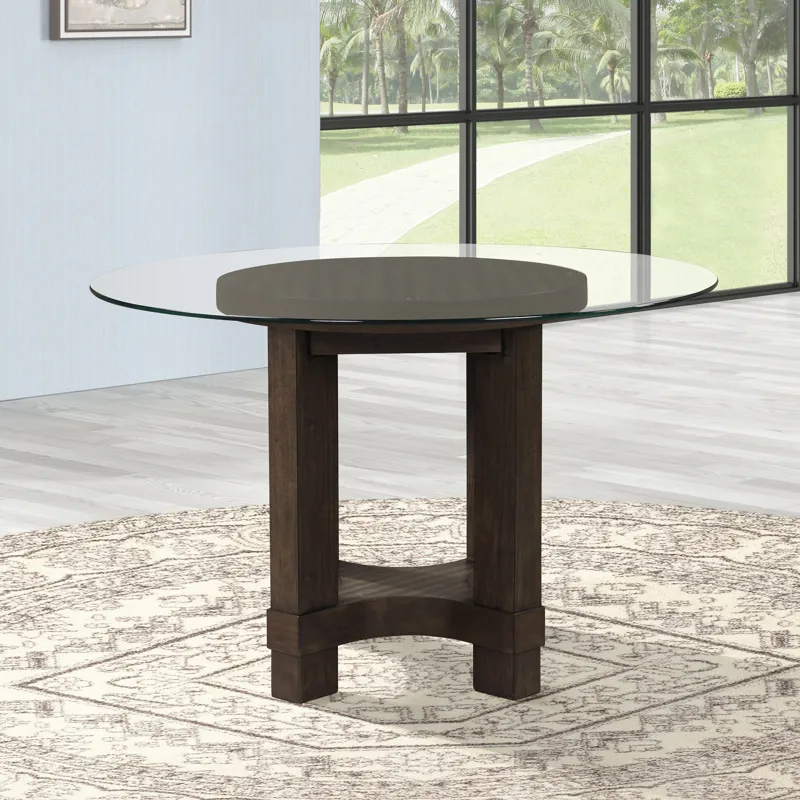 Cityscape 52\" Glass Round Table Top & Base