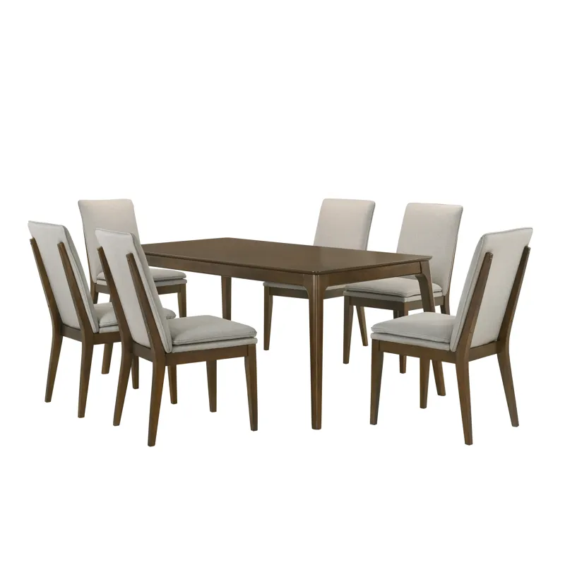 Maggie Dining Table W 6 Natural Chairs
