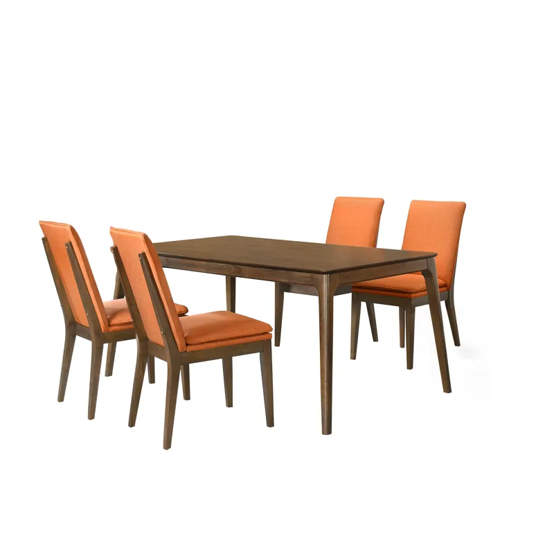 Maggie Dining Table W 4 Terracotta Chairs