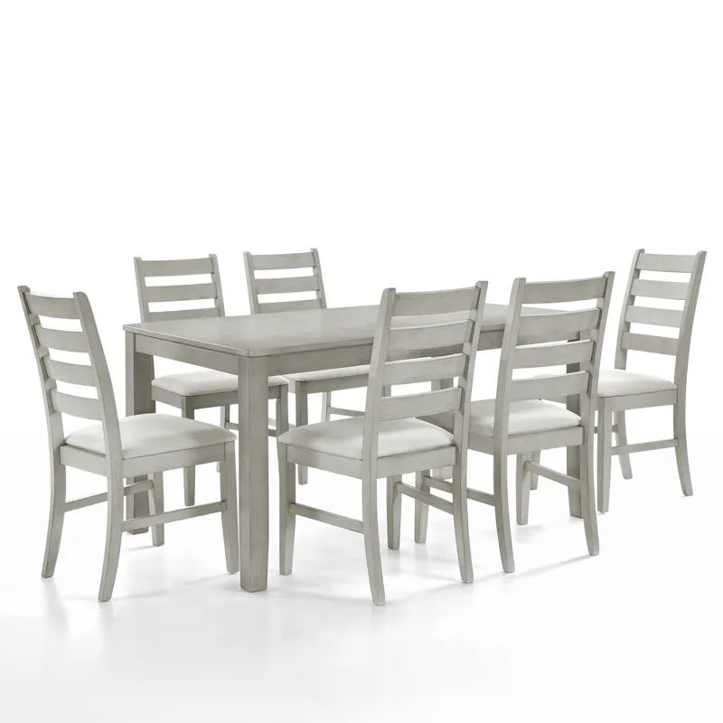 Pascal Rectangle Dining Table And 6 Chairs Driftwood