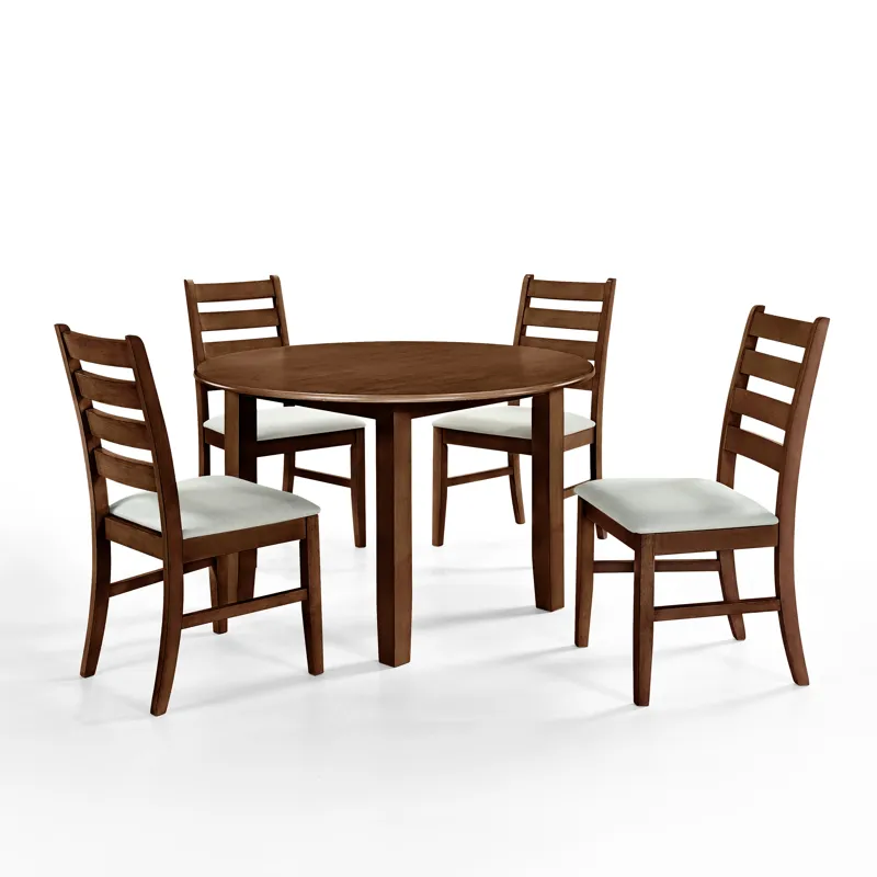 Pascal Round Dining Table And 4 Chairs Walnut