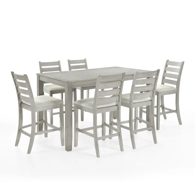 Pascal Counter Dining Table And 6 Chairs Driftwood