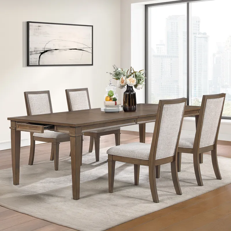 Mariana Dining Table W 4 Side Chairs Vintage Mocha