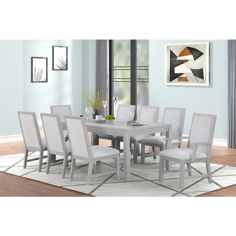 Fiona Dining Table, 6 Side Chairs, 2 Arm Chairs