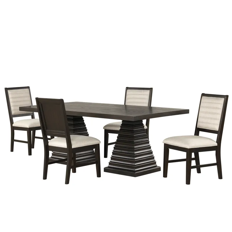Plateau 78\" Rectangle Dining Table And 4 Chairs