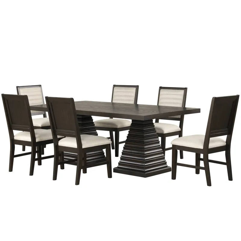 Plateau 78\" Rectangle Dining Table And 6 Chairs