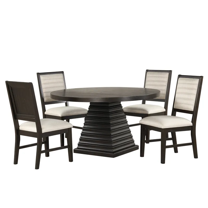 Plateau 54\" Round Dining Table And 4 Chairs