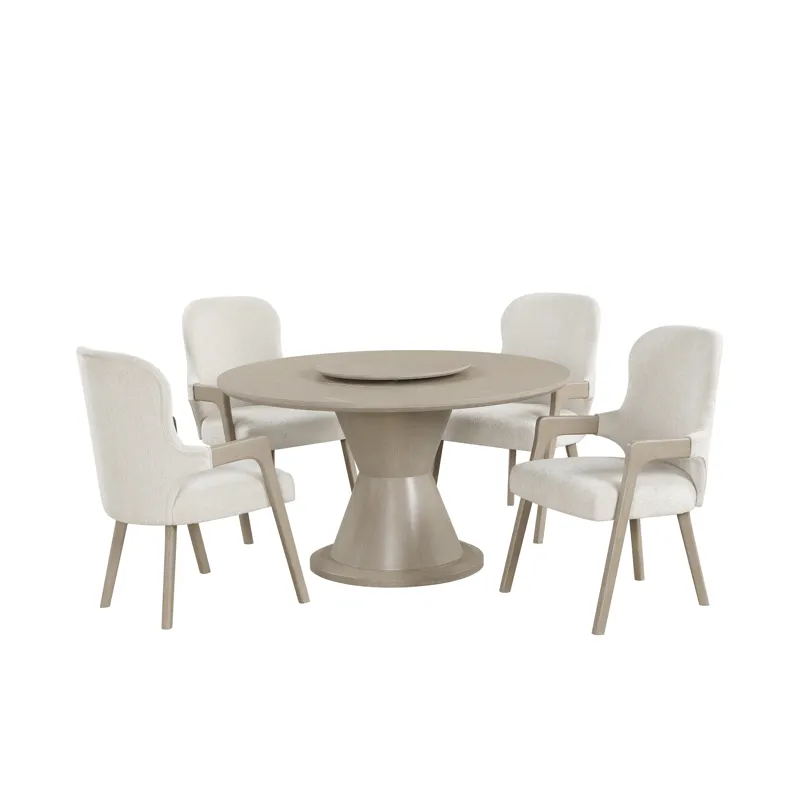 Gwendolyn Round Dining Table W/4 Arm Chairs