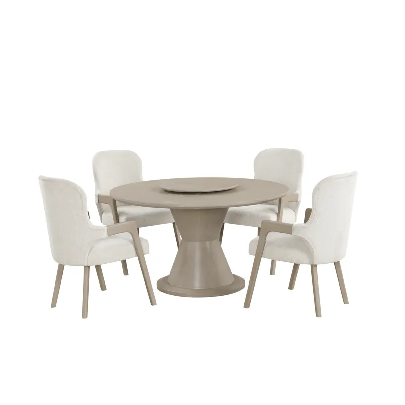 Gwendolyn Round Dining Table W/4 Arm Chairs
