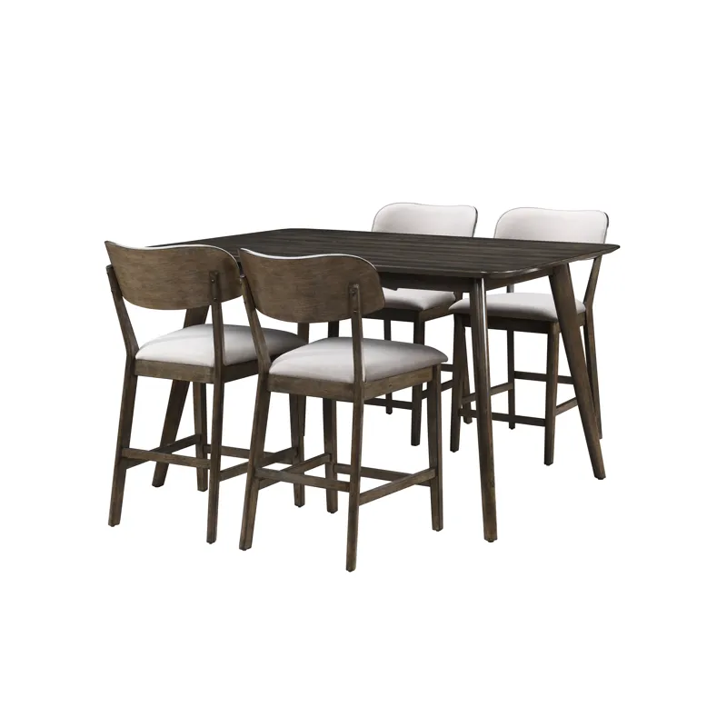 Rex 60\" Counter Height Table W 4 Counter Chairs