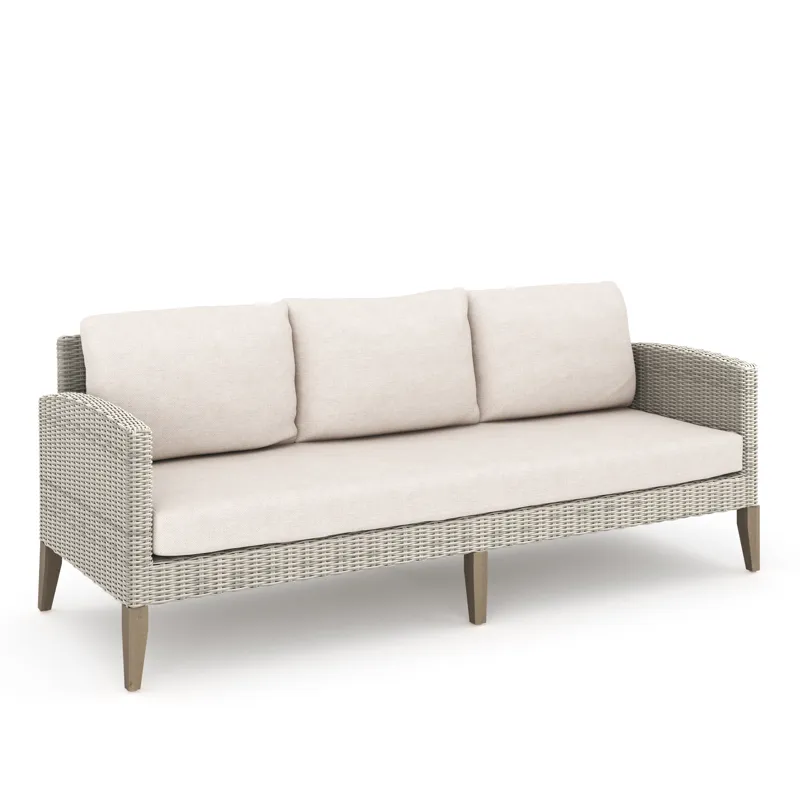 Carezza 6 PC Set-Sofa, 2 Chairs, Stools & Coffee Table-Taupe