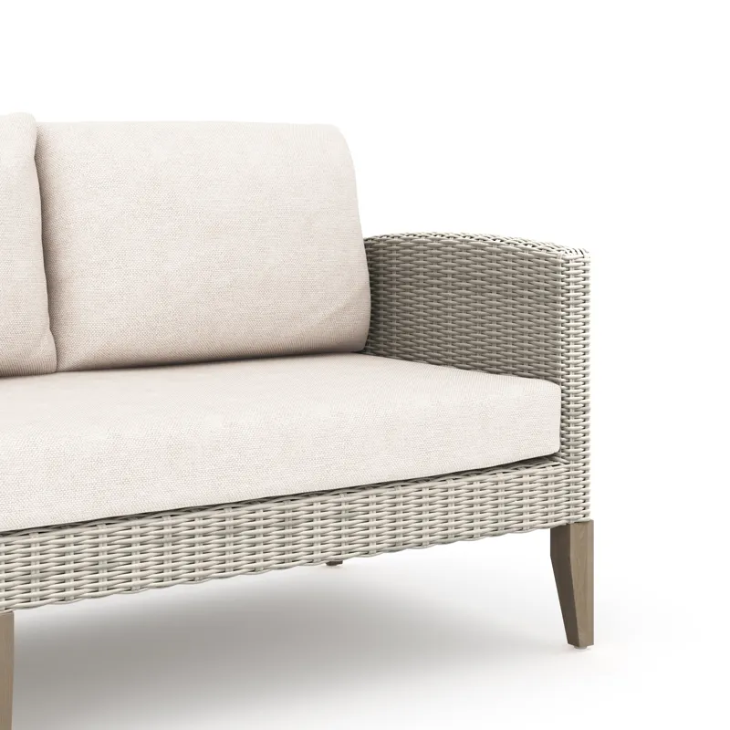 Carezza 6 PC Set-Sofa, 2 Chairs, Stools & Coffee Table-Taupe