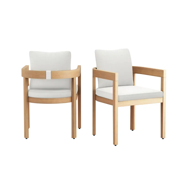 Wesley Patio Side Chair 2pcs White