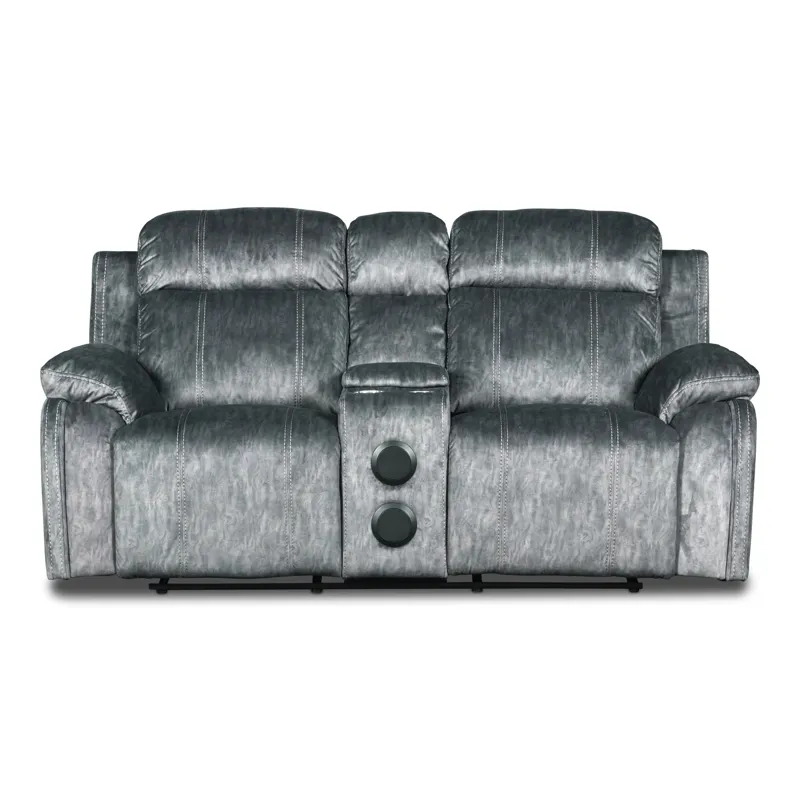 Tango Console Loveseat W/Speaker & Power Footrest-Shadow