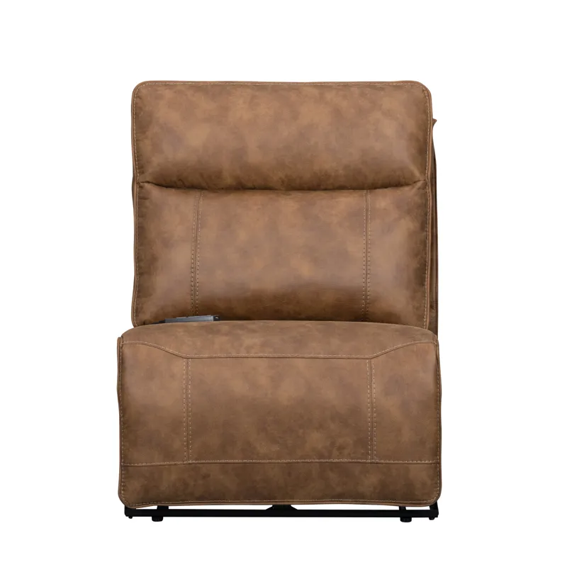 Kyra Armless Recliner W/Power Headrest, Footrest, Massage, Heat-Saddle