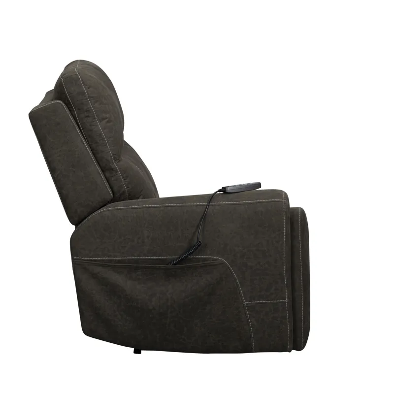 Gaia LAF Recliner W/Power Headrest,footrest, Massage, Heat-Sable