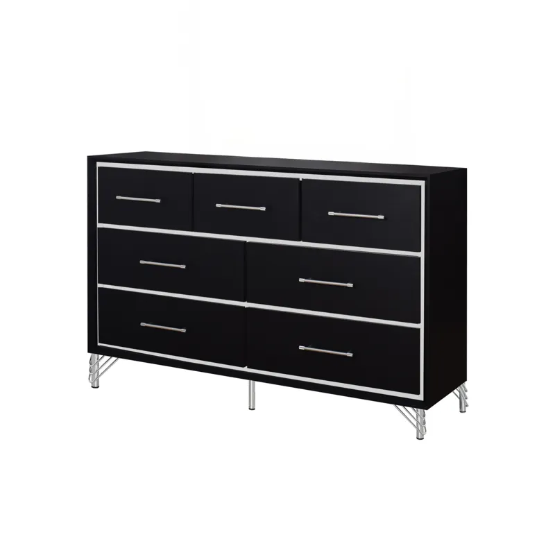 Ava 7 Drawer Dresser-Ebony