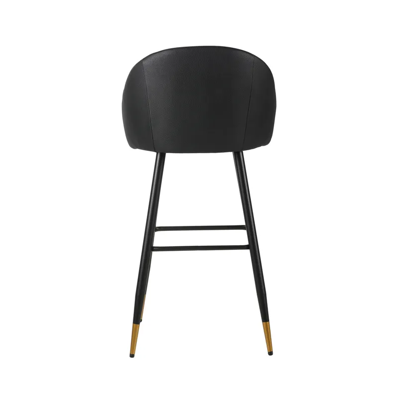 Oliver Black Vegan Leather Bar Chair(2 Per Carton)