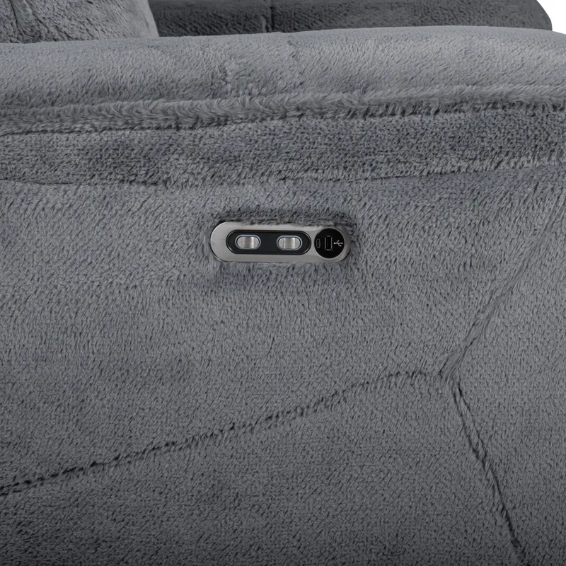 Teddy Recliner W/Power Headrest & Footrest-Gray