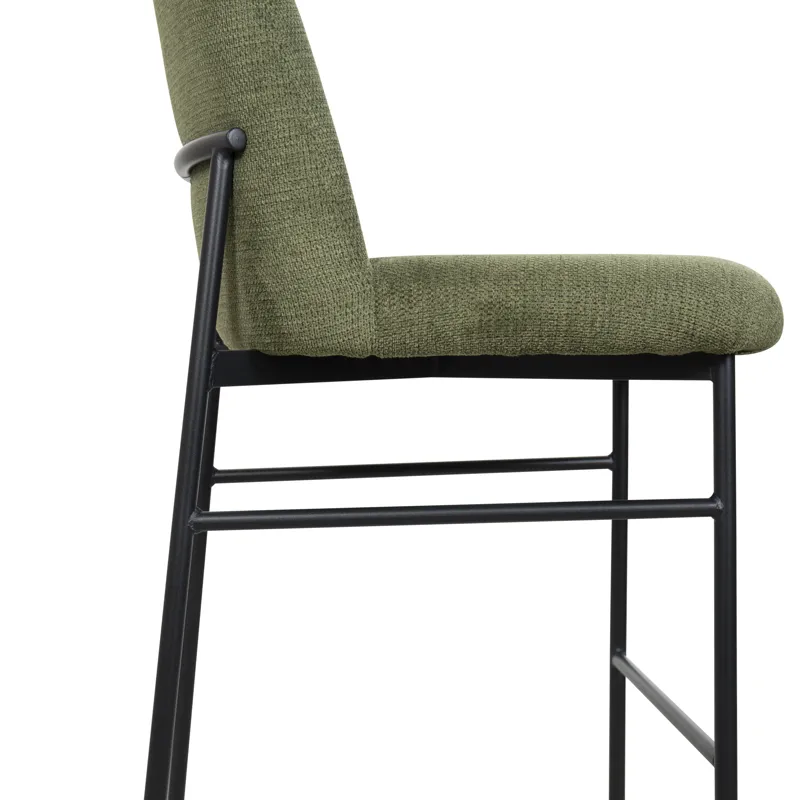 Erik Bar Chair W Black Metal Frame Green(2 Per Carton)