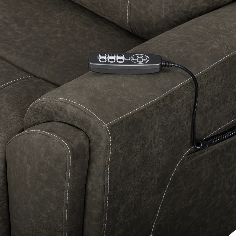 Gaia RAF Recliner W/Power Headrest,footrest,massage, Heat-Sable