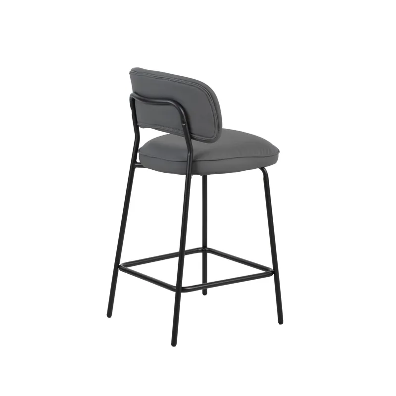 Blythe Gray Vegan Leather Counter Chair(2 Per Carton)