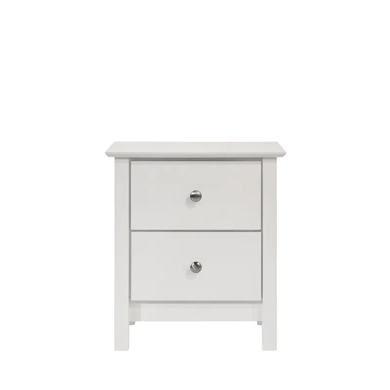 Zodiac 2 Drawer Nightstand-White