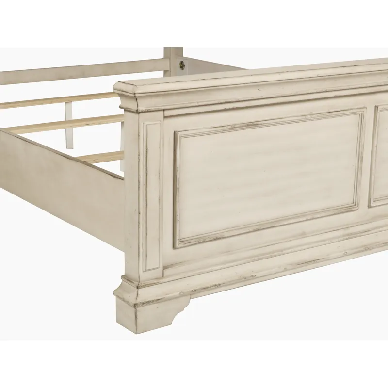 Anastasia 5/0 Q Padded Headboard - Ant. White