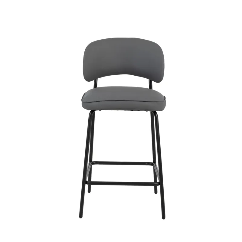 Blythe Gray Vegan Leather Counter Chair(2 Per Carton)