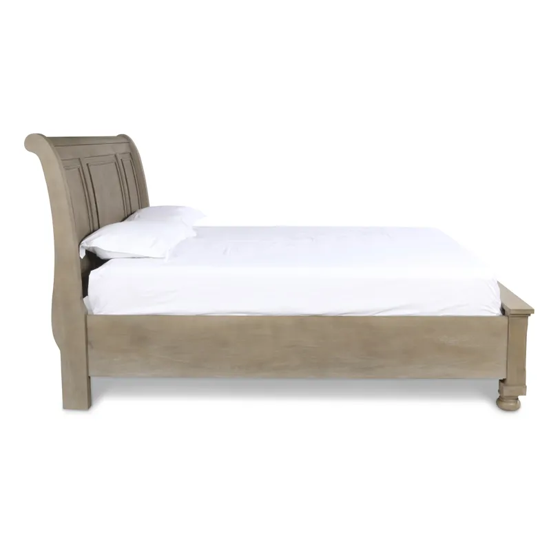 Allegra 6/6-6/0 K Storage Footboard & Slats-Pewter