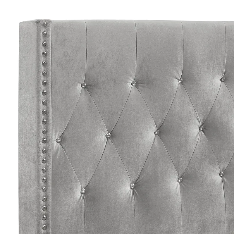 Huxley Headboard, Footboard Slats Gray - King