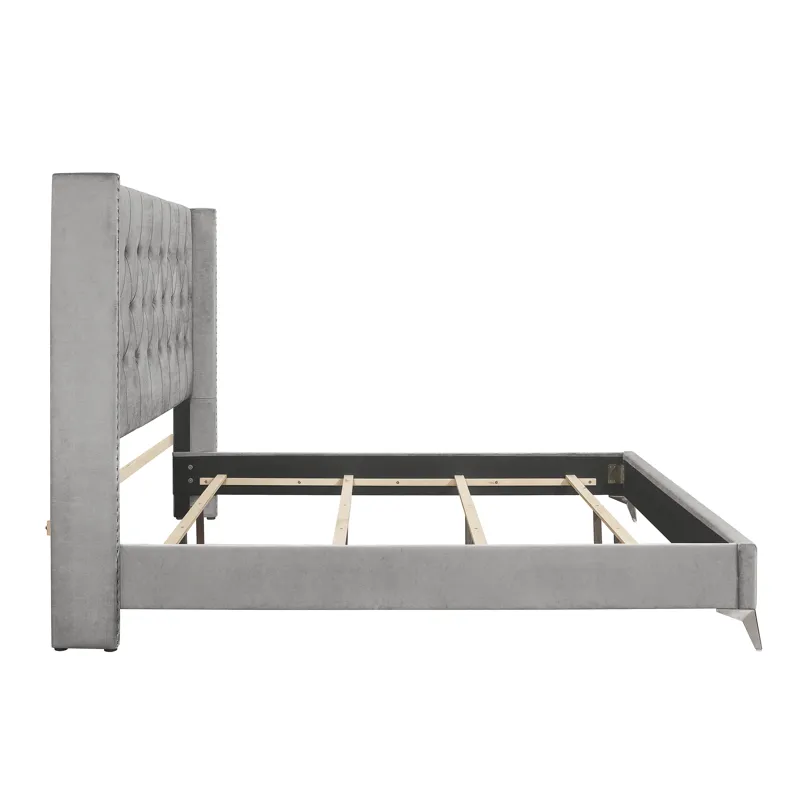 Huxley Headboard, Footboard Slats Gray - Queen