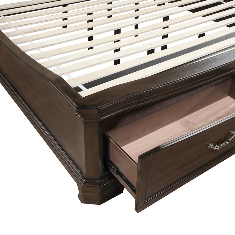 Lyndhurst Storage Footboard & Slats Walnut - King