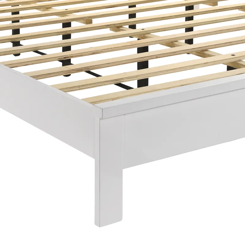 Aries 6/6 Ek Panel Bed-Hb/Fb/Rails-White