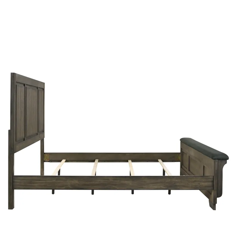 Ashland 6/6-6/0 Ek/Wk Headboard-Rustic Brown