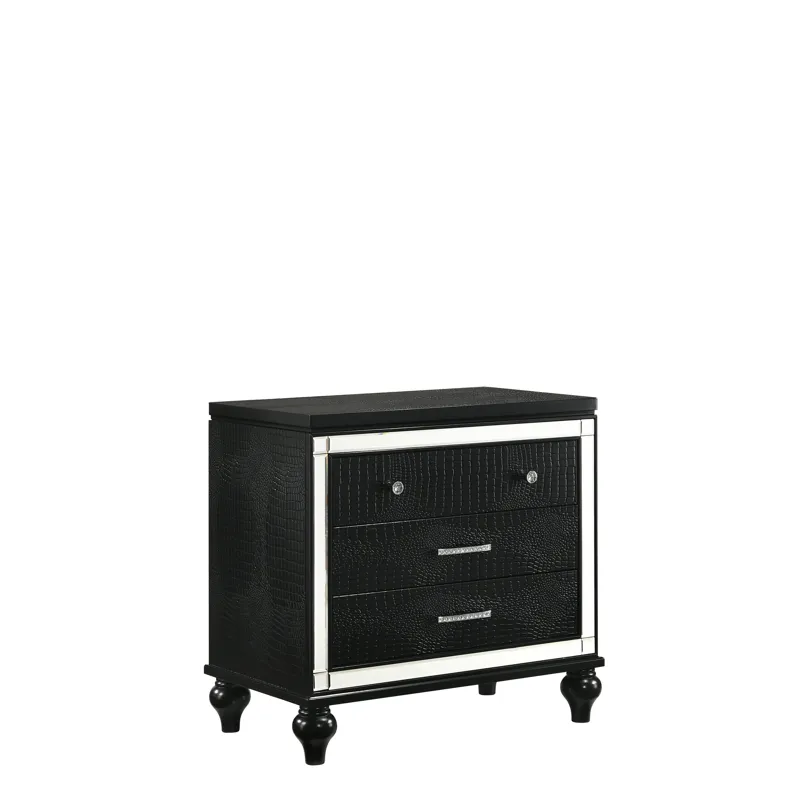 Valentino Nightstand-Black