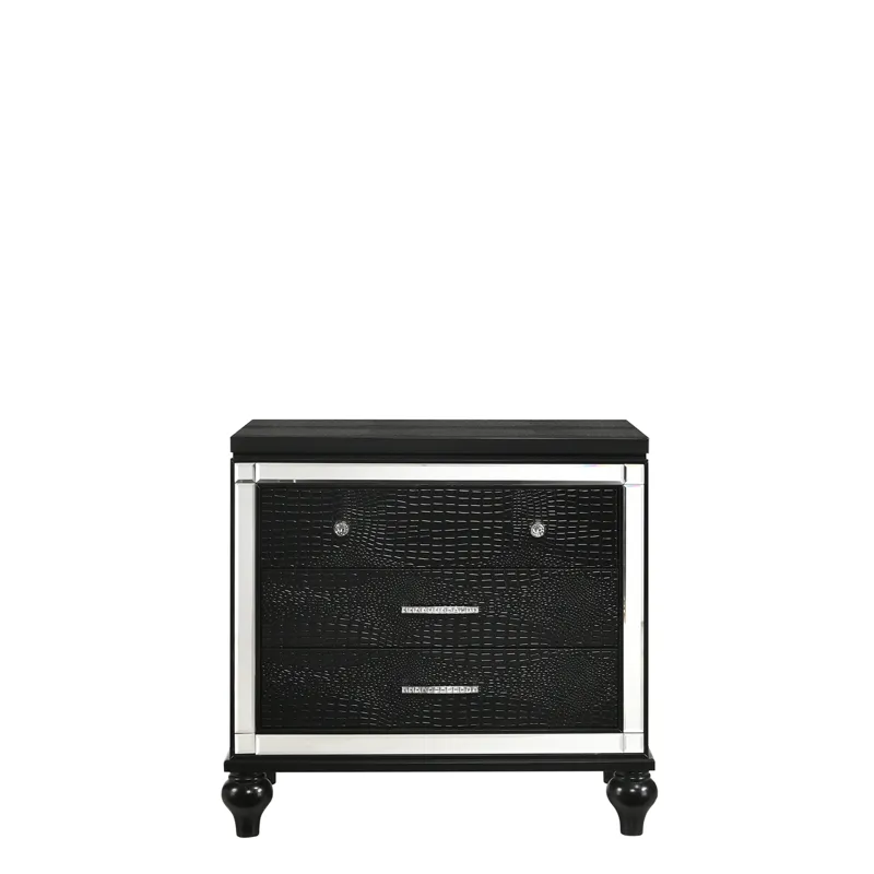 Valentino Nightstand-Black