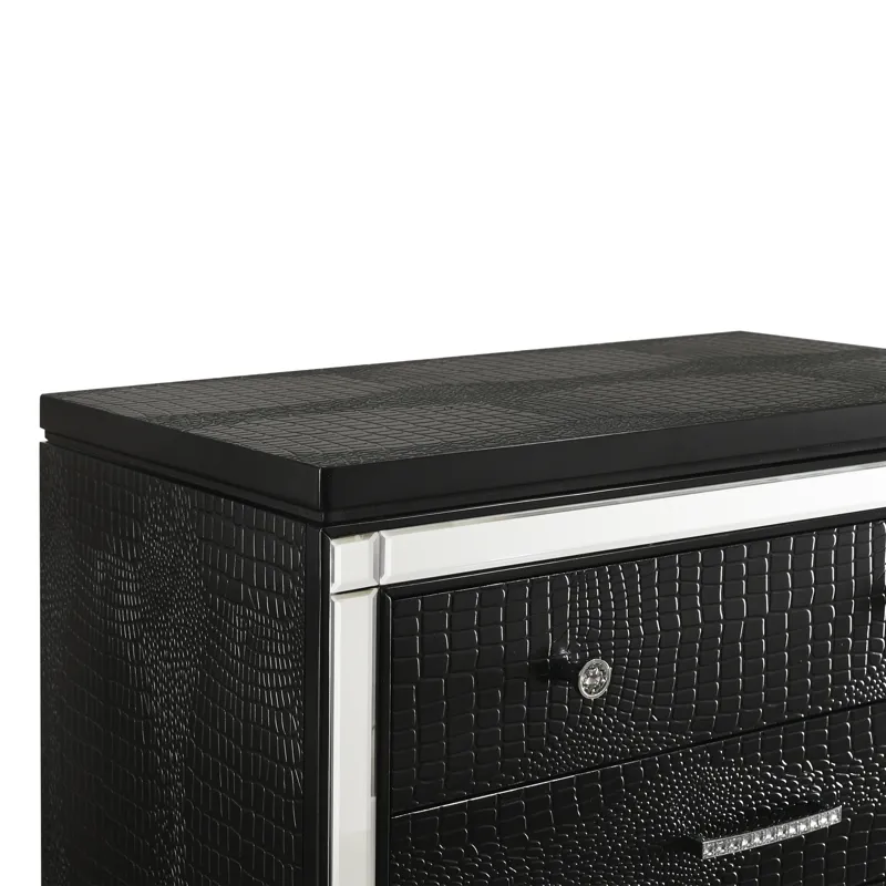 Valentino Nightstand-Black