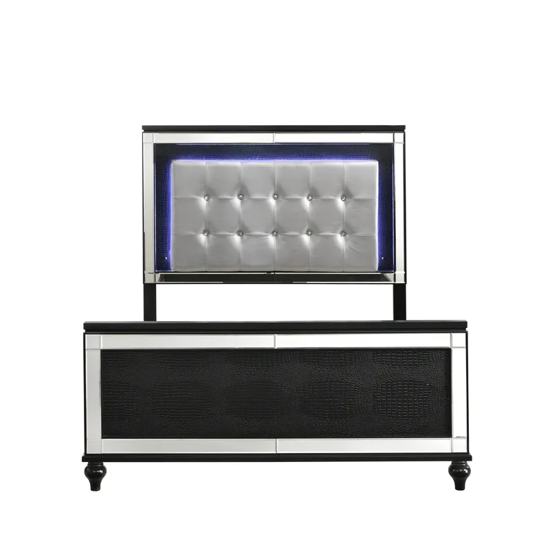 Valentino 4/6 F Footboard & Slats - Black