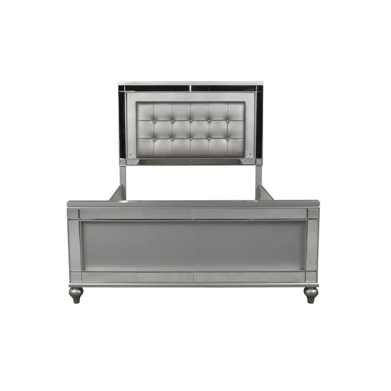 Valentino 6/6-6/0 K Lighted Headboard-Silver