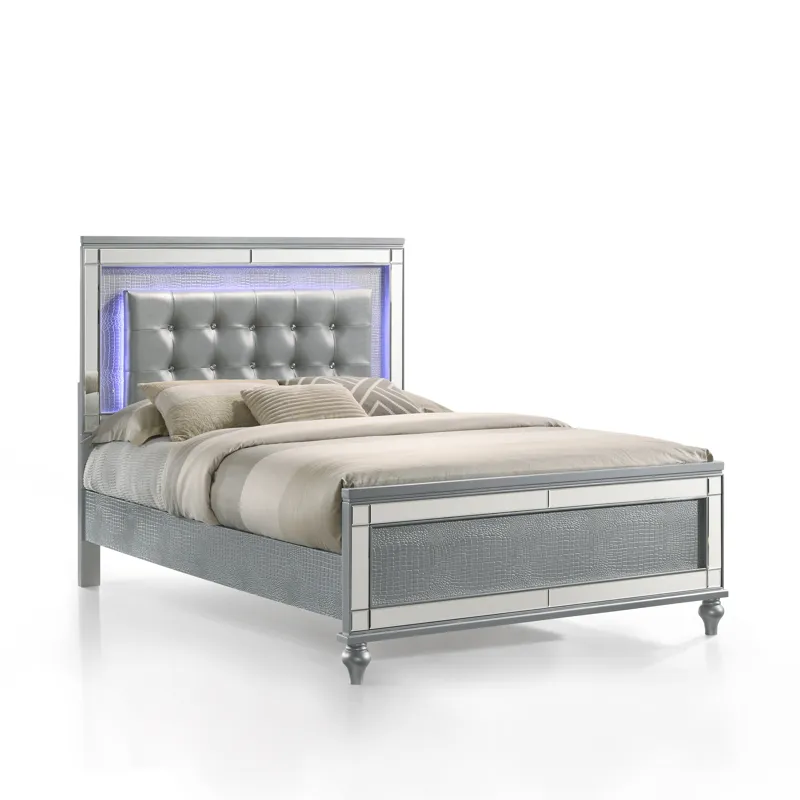 Valentino 4/6 F Footboard & Slats - Silver