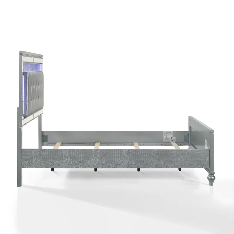 Valentino 4/6 F Footboard & Slats - Silver