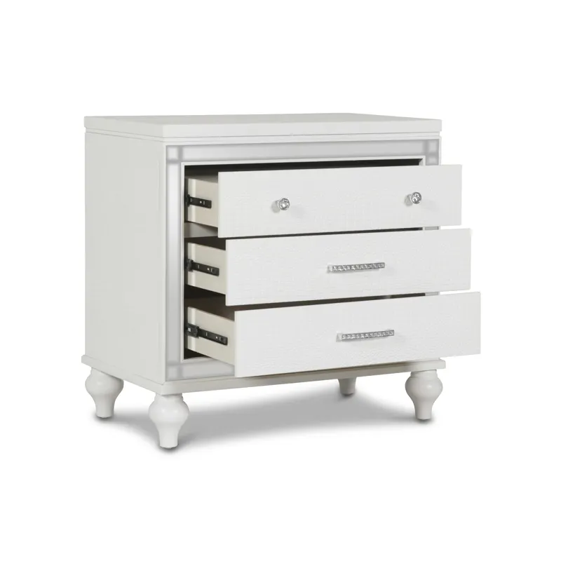 Valentino Nightstand-White