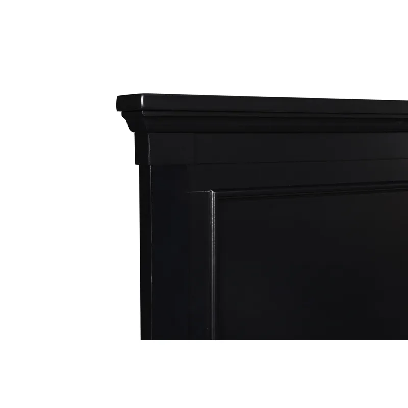 Tamarack 6/6-6/0 Ek/Wk Headboard, Footboard & Slats- Black