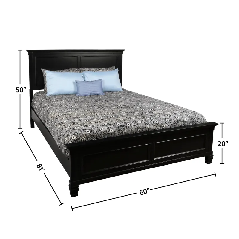 Tamarack 4/6 Full Headboard, Footboard & Slats- Black