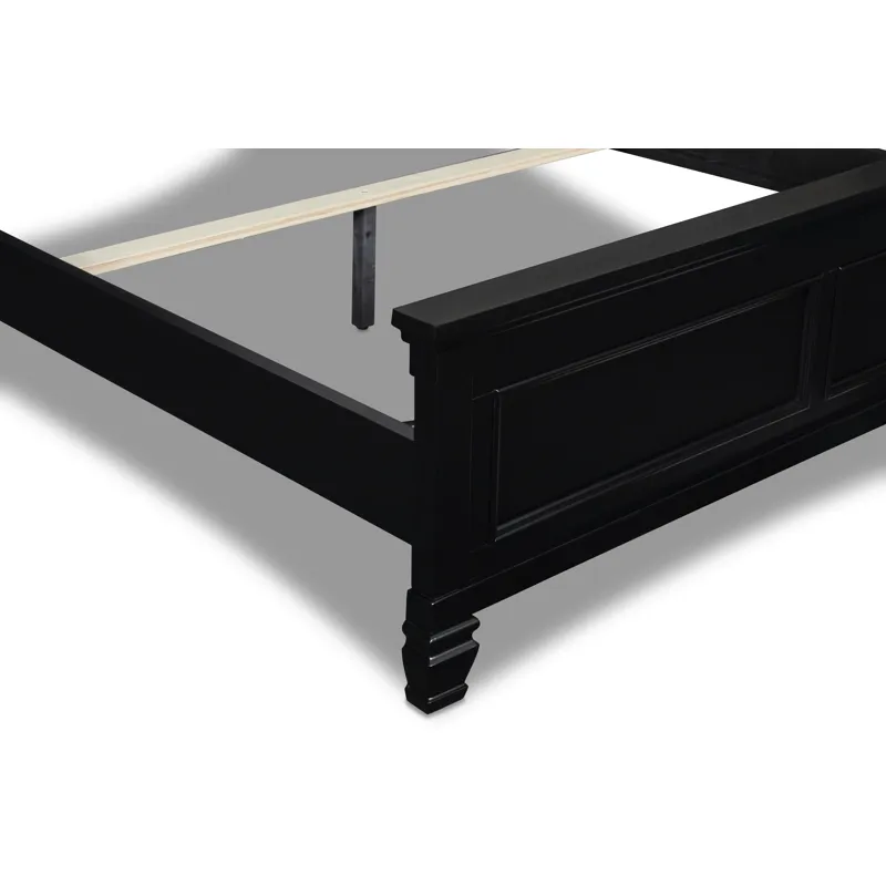 Tamarack 3/3 Twin Headboard, Footboard & Slats- Black
