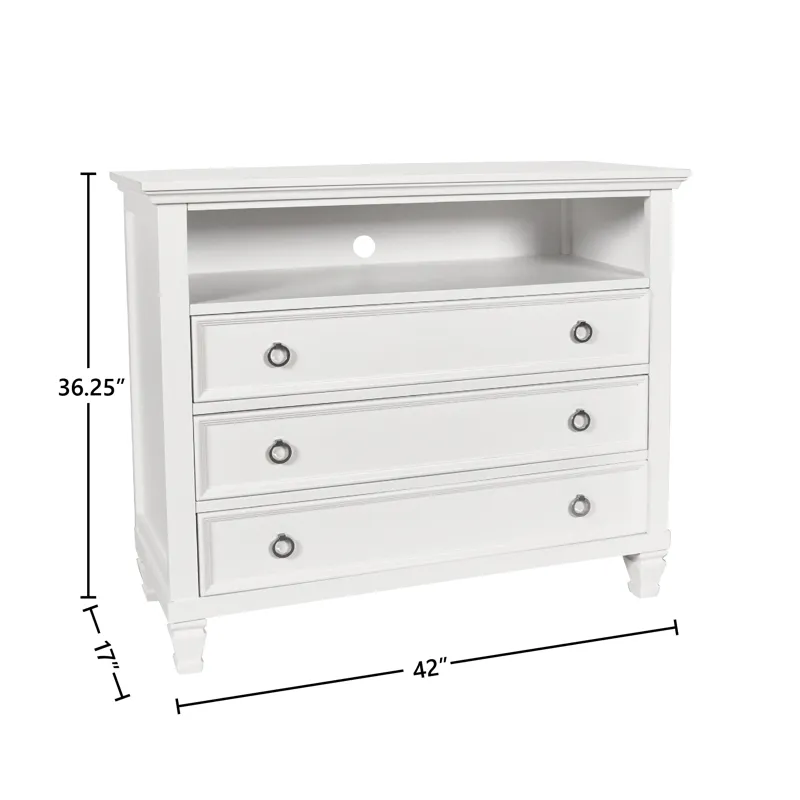 Tamarack Media Chest- White