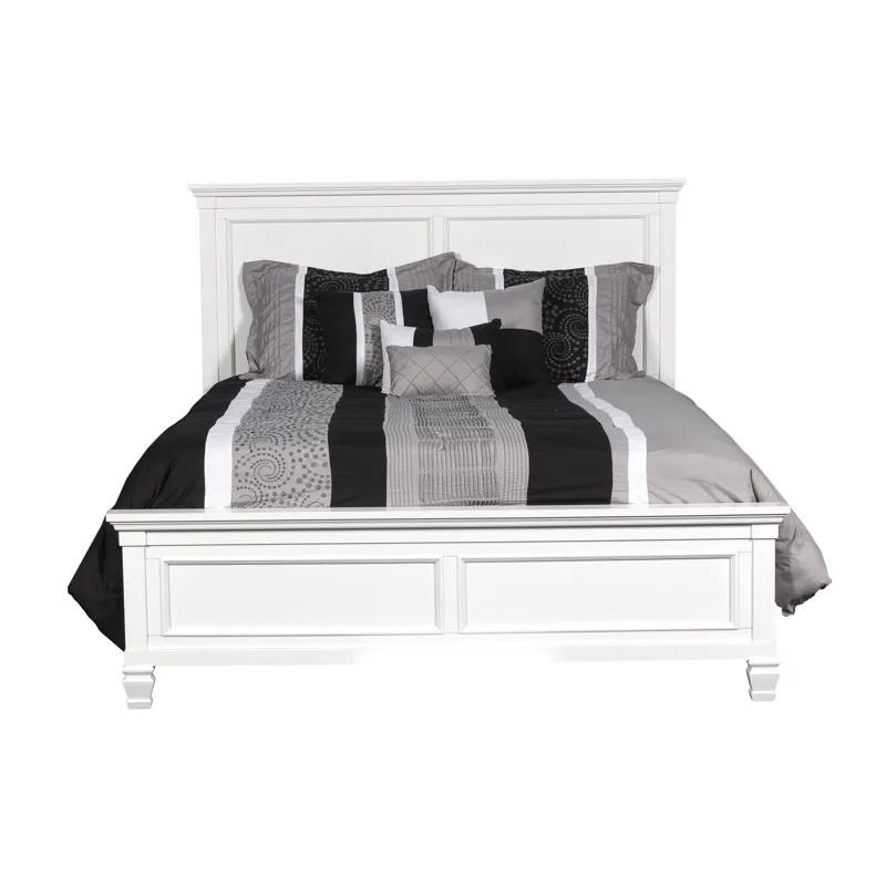 Tamarack 6/6/6/0 Ek/Wk Headboard, Footboard & Slats- White